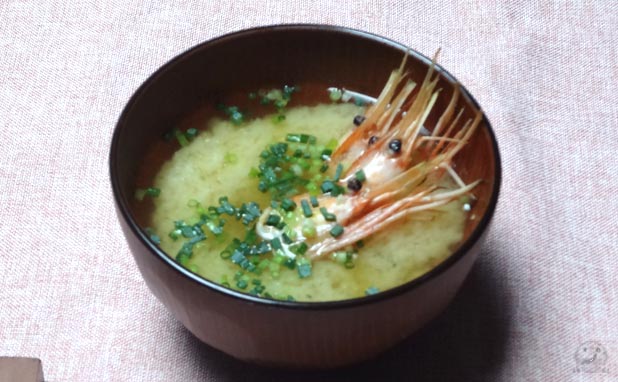 海老頭の味噌汁の作り方